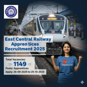 East Central Railway Apprentices Recruitment 2025 For 1149 Posts