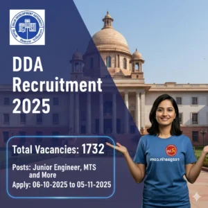 DDA Vacancy 2025 for 1732 Posts Great Opportunity!